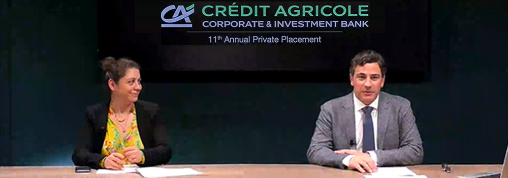 Photo of Crédit Agricole CIB moderators at the Private Placement Forum 2022