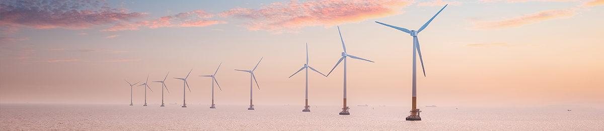 Picture of an offshore wind farm