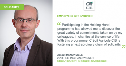 Quote of Arnaut Menonville, winner of the Helping Hand programme 2018
